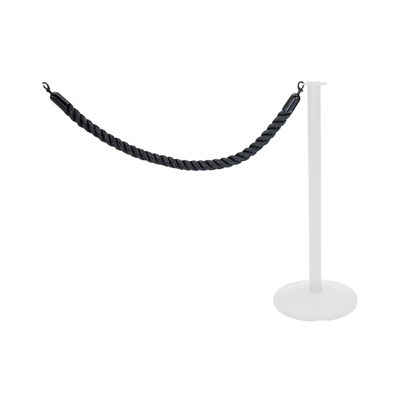 Twisted Rope End Black Twisted Rope wih Polished Black Snap Ends | AmTab | Modern ...