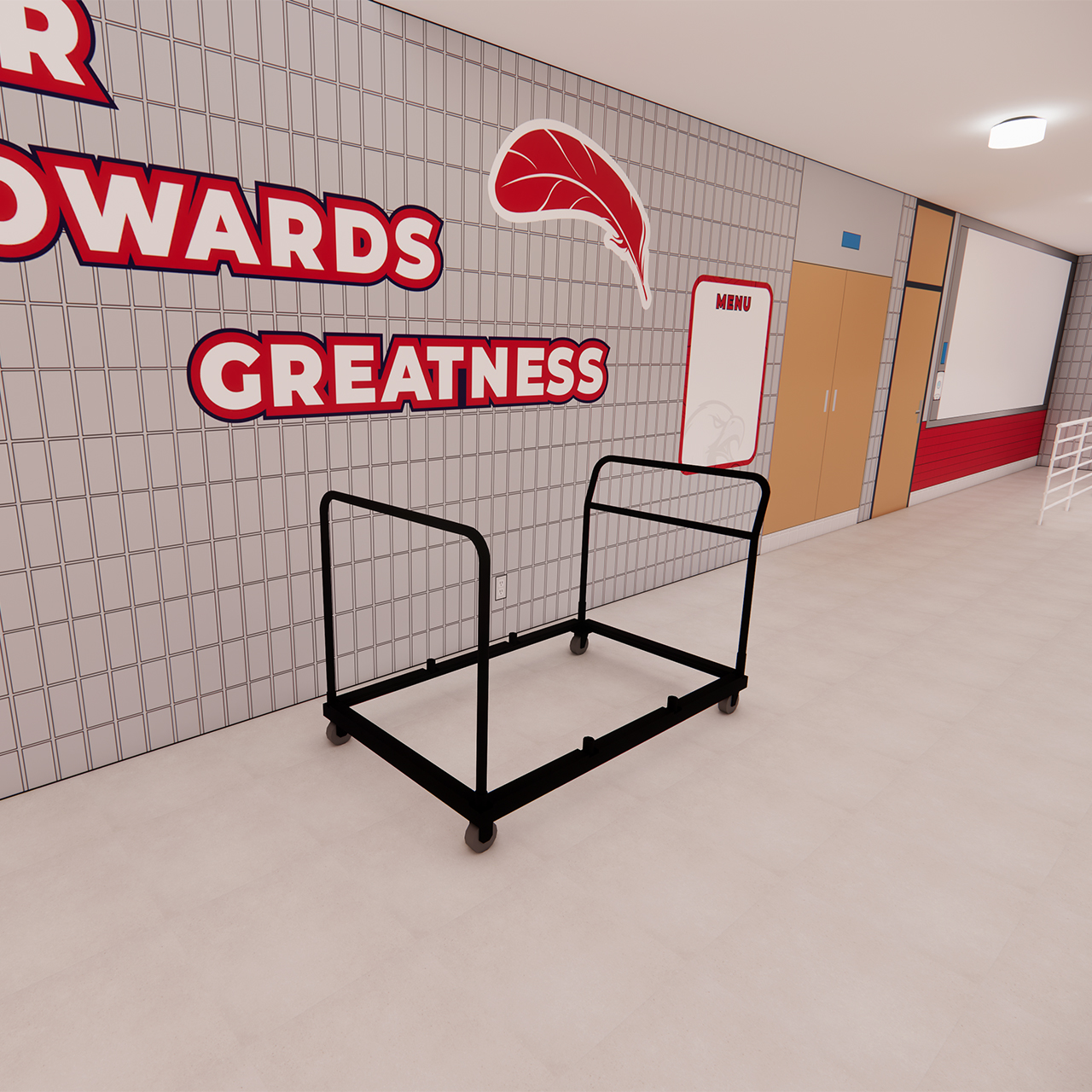 Stage Railing Cart Heavy-Duty Stage Ramp Guard Rail Cart | AmTab | Modern Popular Fun