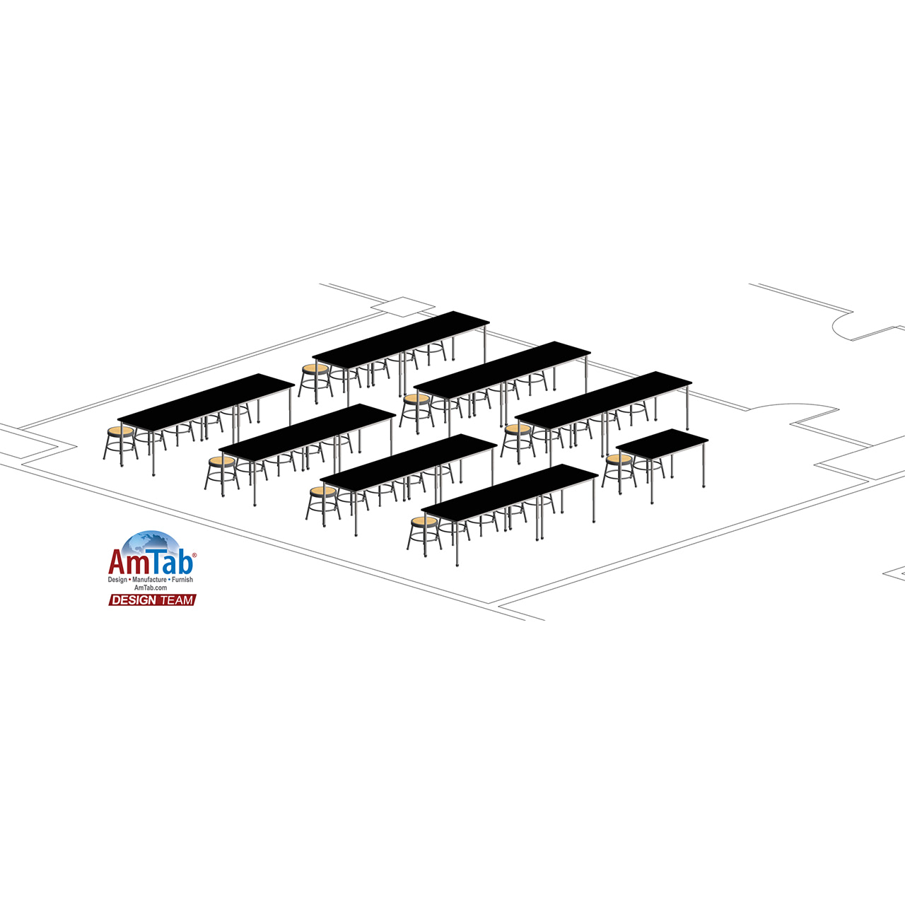 Science Lab Stool - 18 | AmTab | Modern Popular Fun