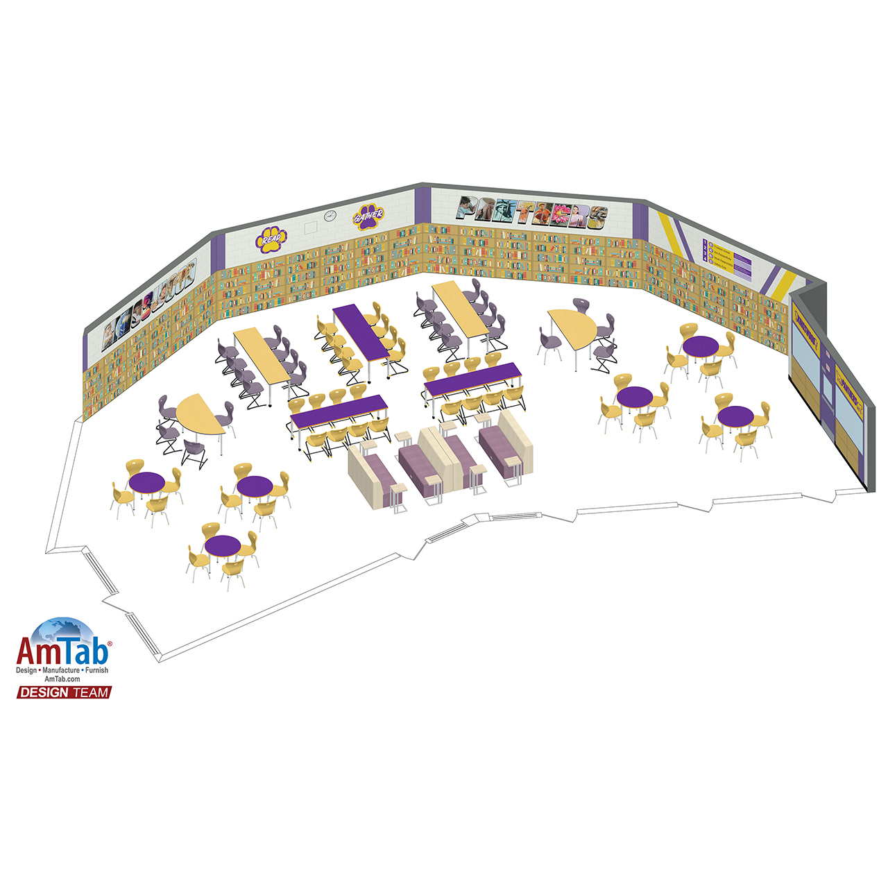 Learning Round Table Active Collaborative Learning Table - Round | AmTab | Modern Popular Fun
